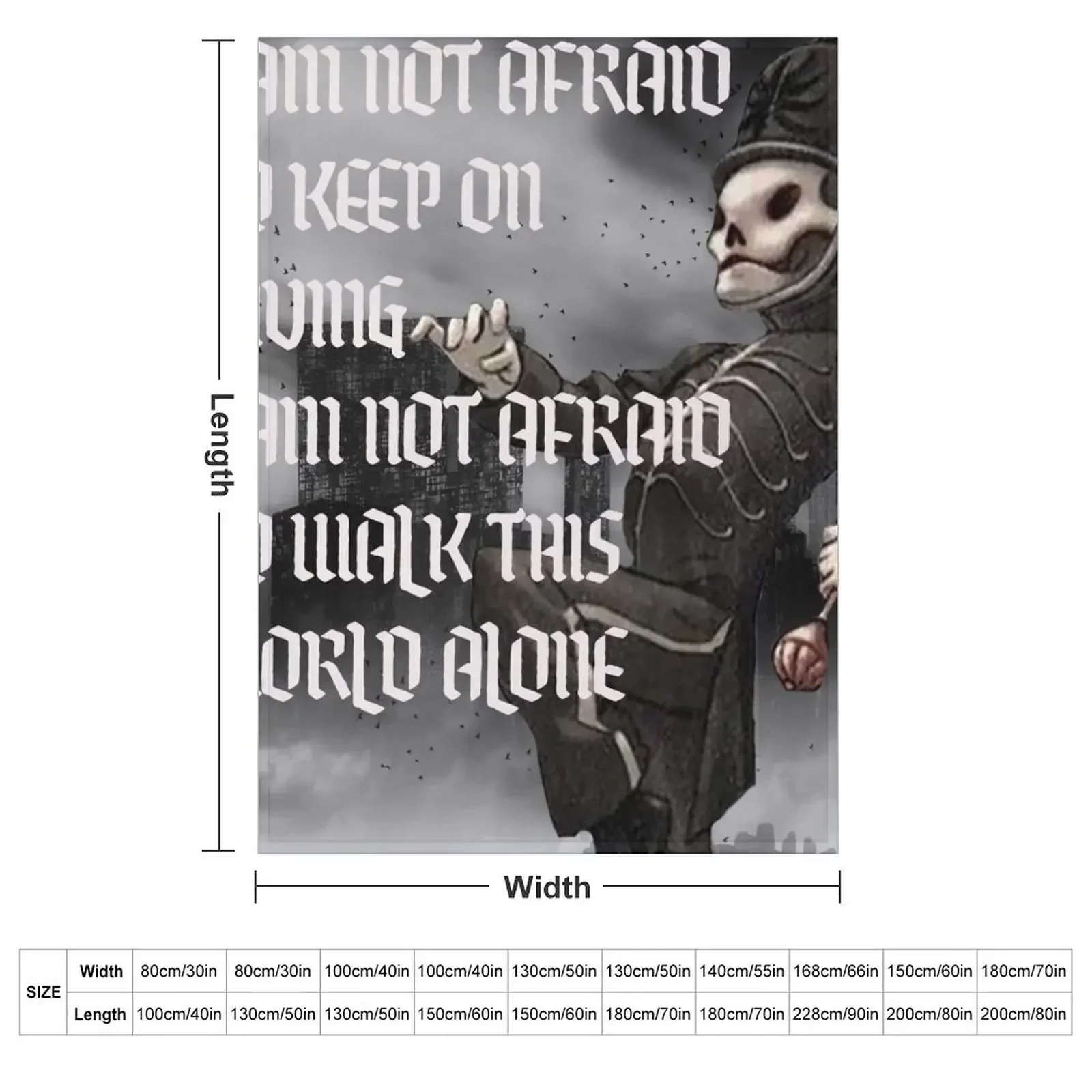 I am not afraid to keep on living Throw Blanket Thin Plaid on the sofa Weighted Luxury Thicken Blankets
