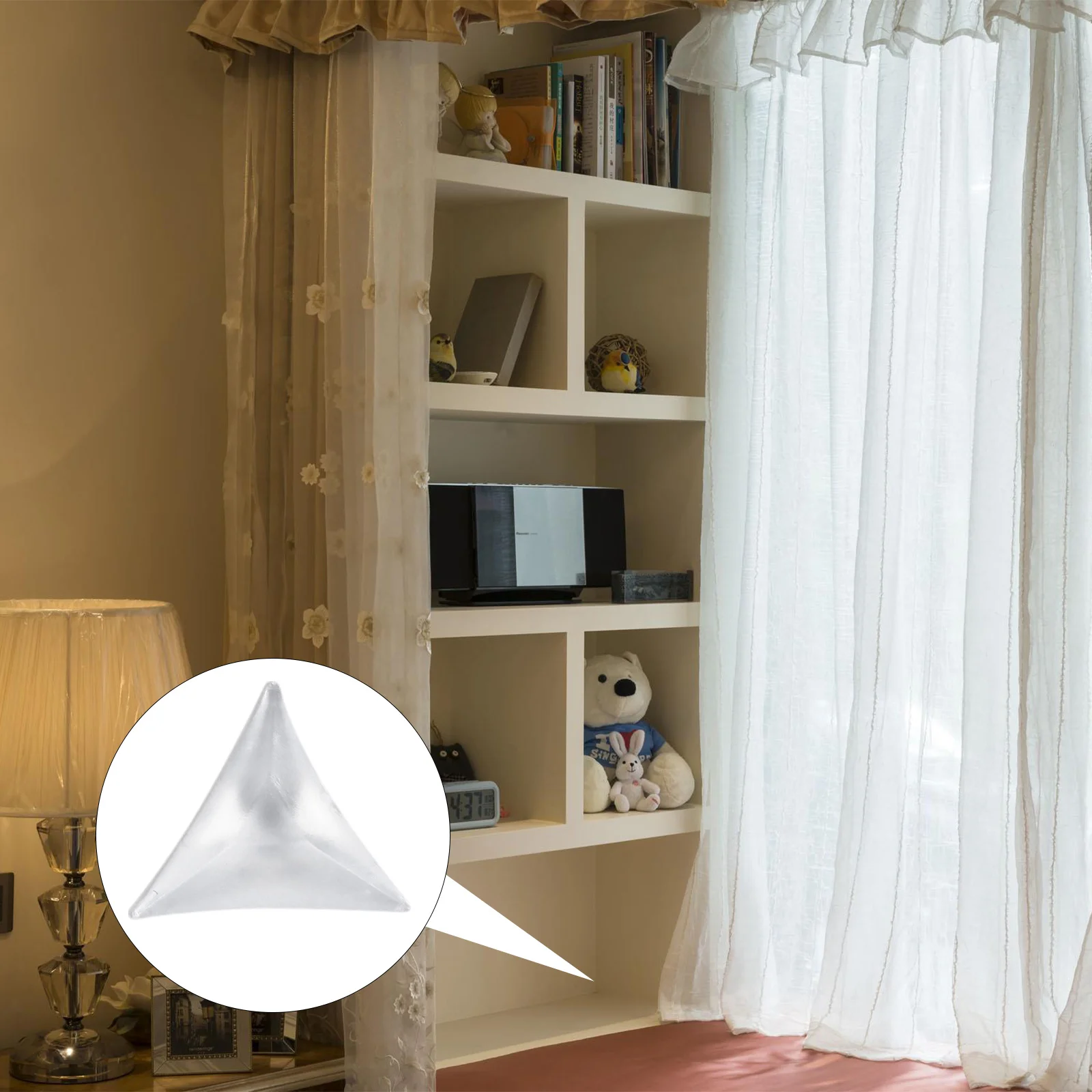 

100Pcs Dustproof Corner Pads Silicone Triangle Edge Protector for Furniture Cabinet Drawer Anti-Collision Corner Guard