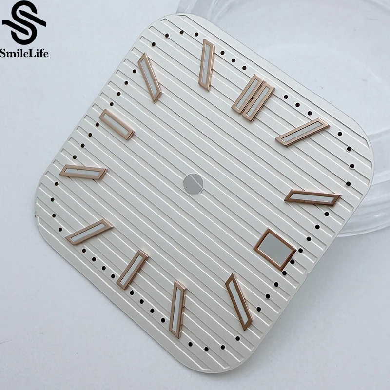 SmileLife 29.5 مللي متر ساعة مربعة الطلب الأخضر مضيئة ساعة اكسسوارات ل NH35/ NH36 حركات ساعة اكسسوارات