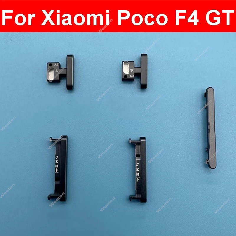 For Xiaomi POCO F4 GT F4gt 21121210G Side Power Volume Button Toggle Triggers Key Small UP Down Slip Game Volume Button Flex