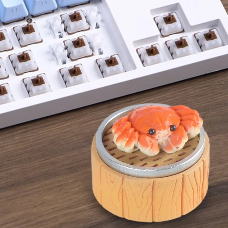 1Piece Creative Magnetic Attraction Keycap Steamed Stuffed Cage Delicious Food Keycap for Mechanical Keyboards  D2RC