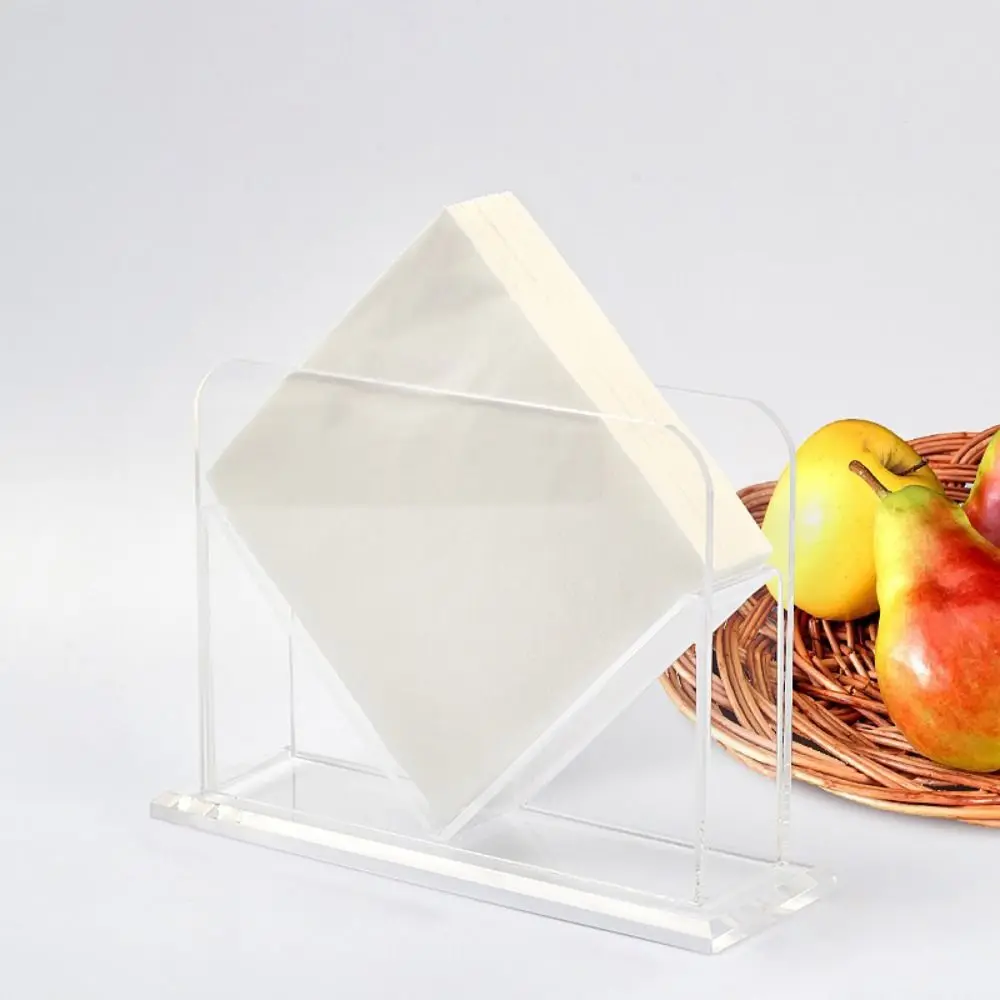 Napkin Organizer Transparent Napkin Holder Modern Acrylic Tissue Box Square Durable Tissue Paper Dispenser Case Bathroom - Image 2