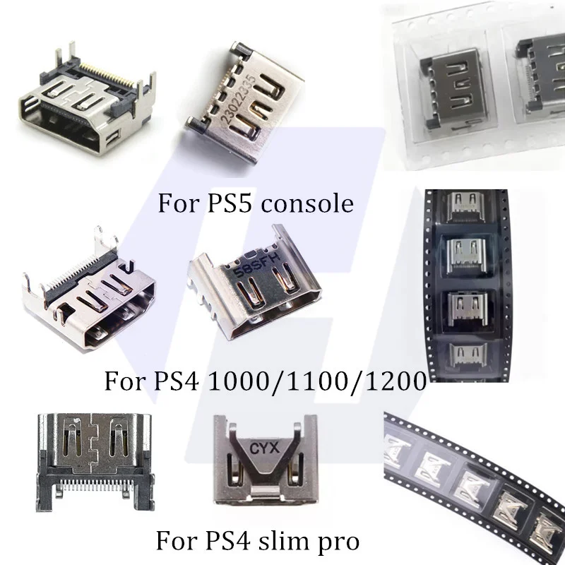 10PCS NEW For PS5 HDMI Jack Port Display Socket Interface Connector Replacement for PS4 Fat for PlayStation 4 Slim/pro