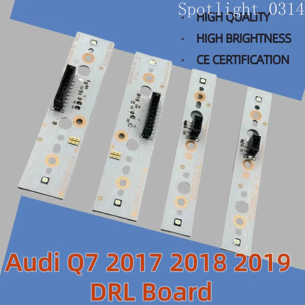 

For Audi Q7 2017 2018 2019 High Configuration Daytime Running Light LED Board Car Headlight DRL Turn Signal Chips White Light
