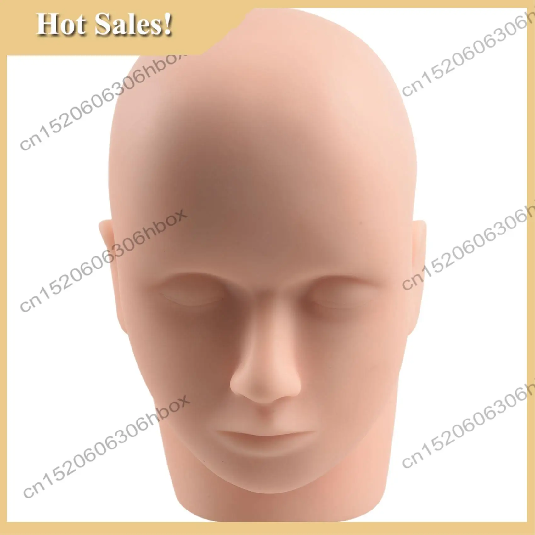 

-HOPE Mannequin Flat Head Silicone Practice False Eyelash Extensions Makeup Model Massage Training