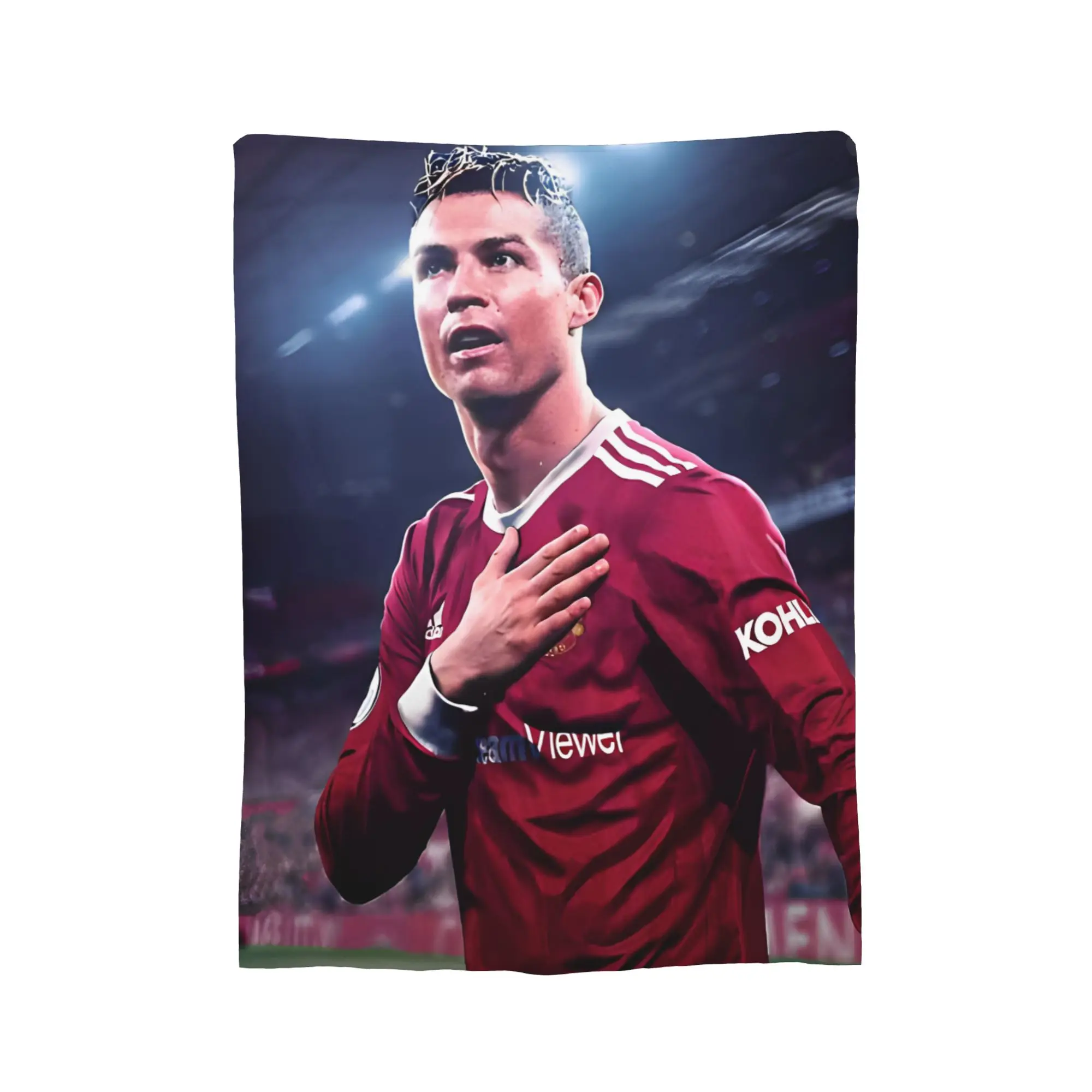 C Ronaldos Football Soccer Blankets  Flannel Funny Breathable Throw Blankets for Home  Winter