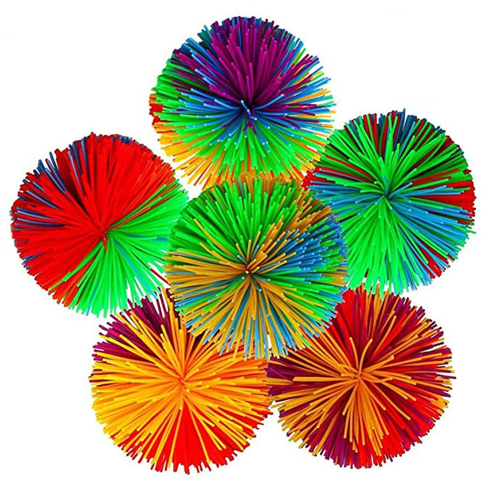 Anti-Stress ความเครียดบรรเทาของเล่นเด็กยืด Ball Rainbow Fidget Sensory Ball Bouncy ลูกความเครียดลิง Stringy Balls