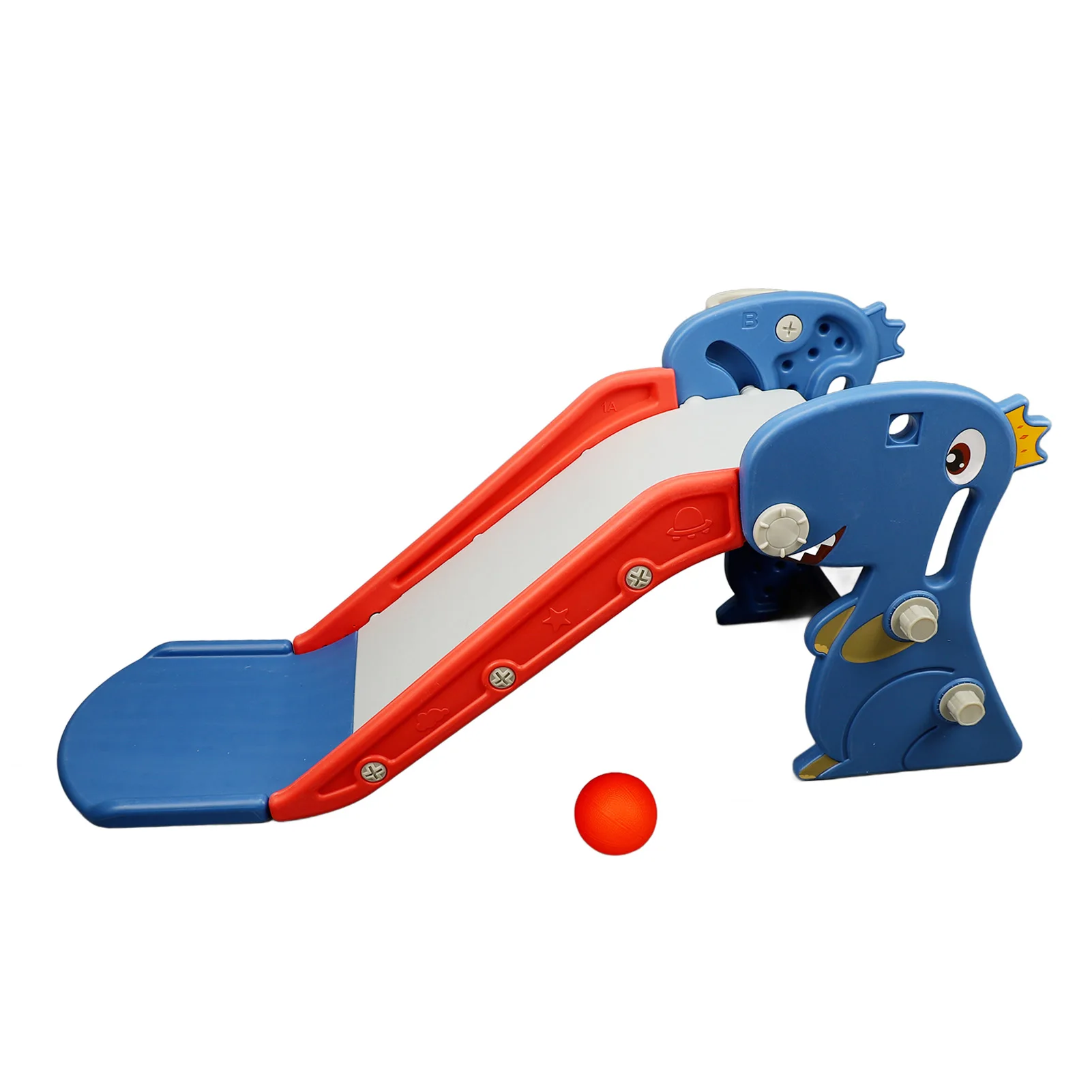 Brinquedos infantis destacáveis slide dinossauro brinquedo doméstico combinação esportes ao ar livre slide brinquedos para crianças com cesta de basquete