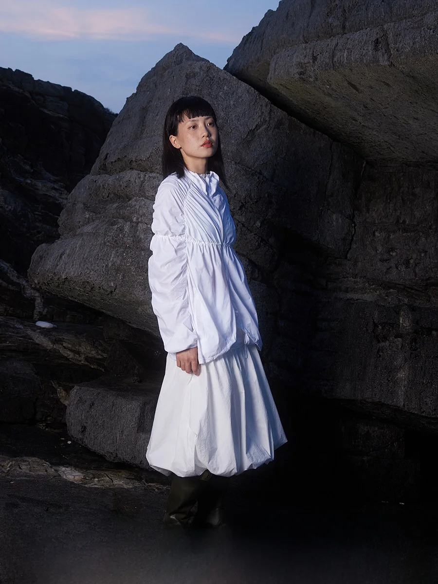 

Белый длинный топ-жилет с защитой от солнца, свободного кроя, весна-лето, бренд Crneter...