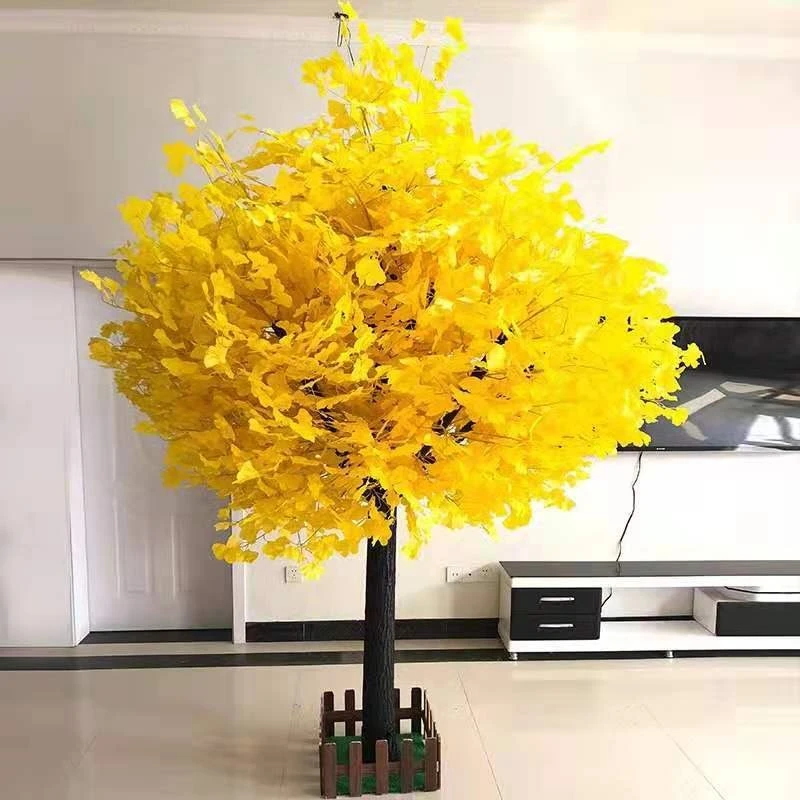 New Chinese style simulated ginkgo tree Chinese style simulated plant simulated tree hotel shopping mall decoration - Image 4