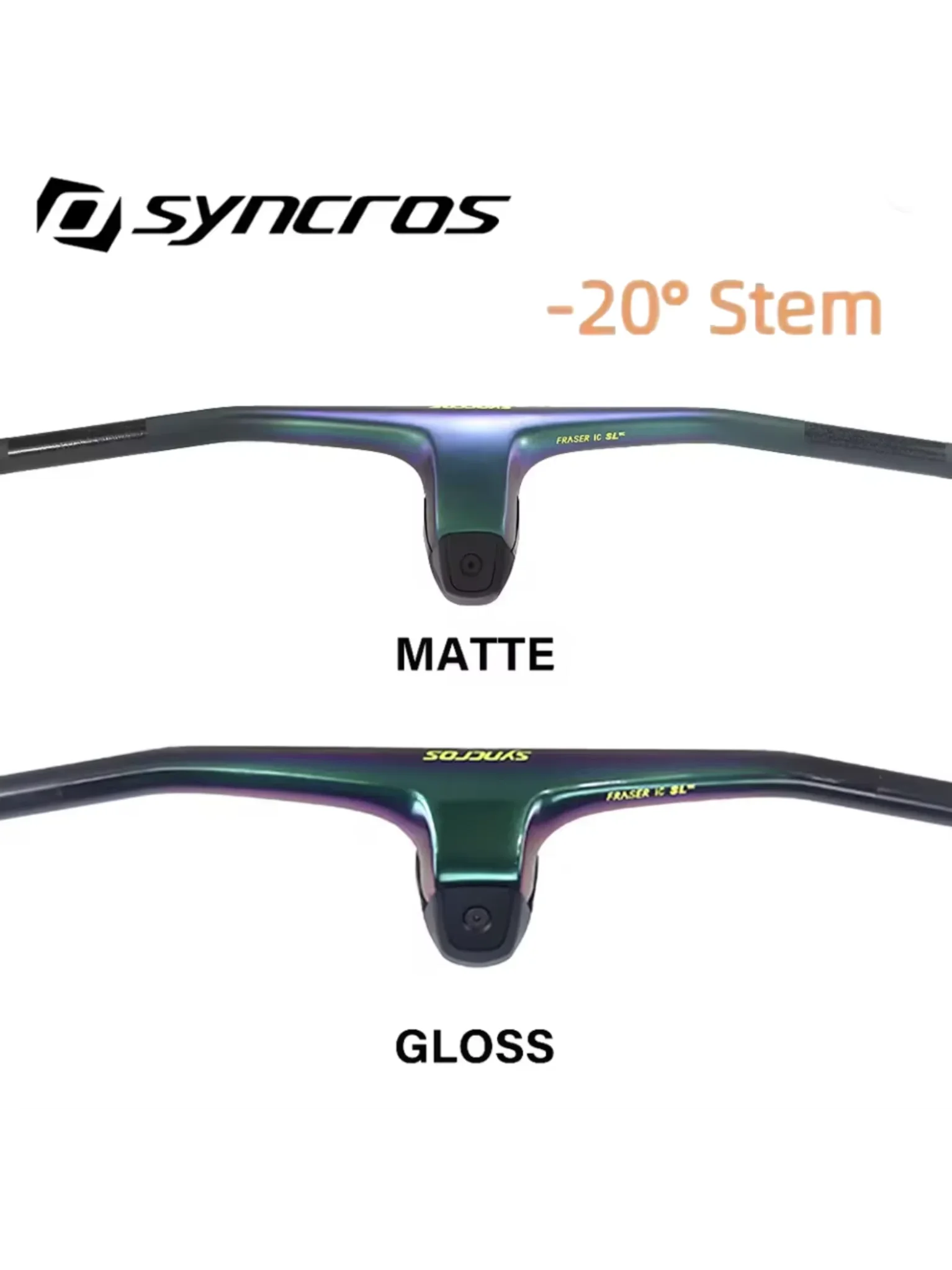 AliExpress NONE SYNCROS Carbon Handlebar FRASER IC SL WC Chameleon MTB Bike Handlebars Matte/Gloss -20° Stem 70-100mm * 780mm