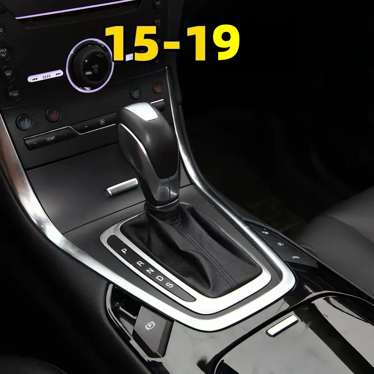 For Ford Edge 2015+ Center Console Shift Lever U Shape Chrome Silver Plated Decorative Frame Trim Strip Interior Car Accessories