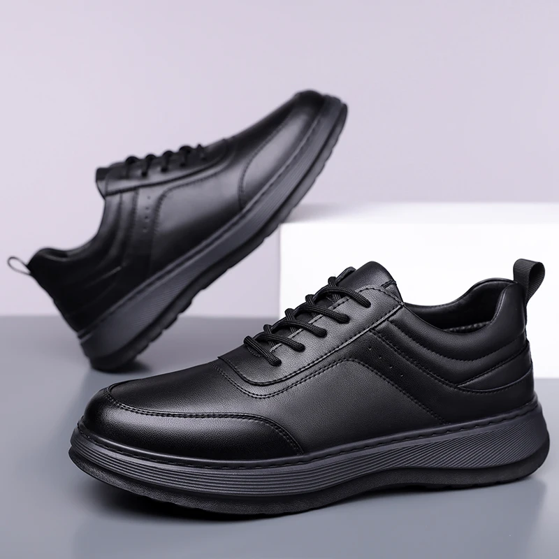 

Мужские новые повседневные туфли: деловой стиль, комфорт, минимализм, для прогулок на свежем воздухе, классические черно-белые, модные, для молодежи