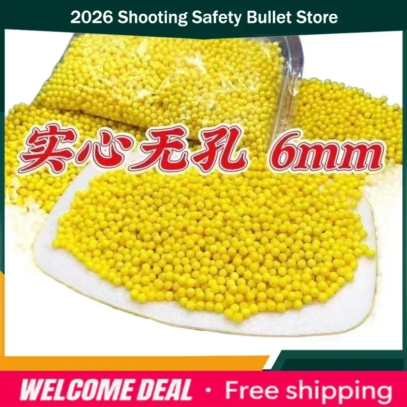 2029 2025 FOR For 2000pcs Plastic Ball Toy Gun Bullet 6mm Children's Toy Plastic Bullet Super Hard Bullet Solid Bullet YellowN