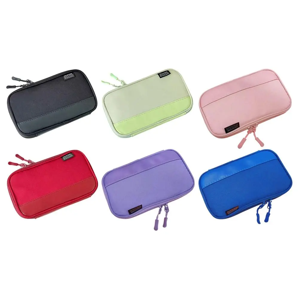 Simple Oxford Pen Bag Ultra-thin Portable Stationery Pouch Multi-functional Pencil Case Back To School