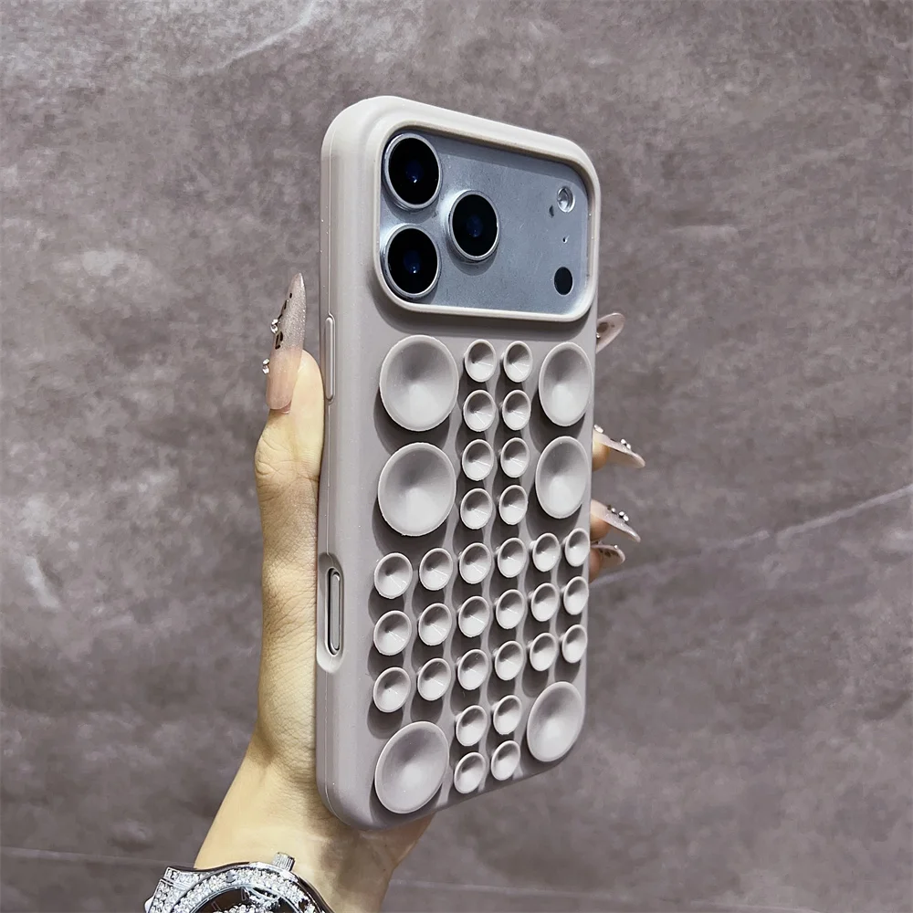 Runde Saugnapf-Silikon-Handyhülle für iPhone 18 17 16 Pro 15 14 13 Max, starke Adsorption, multifunktionale stoßfeste Hülle – Detail 11
