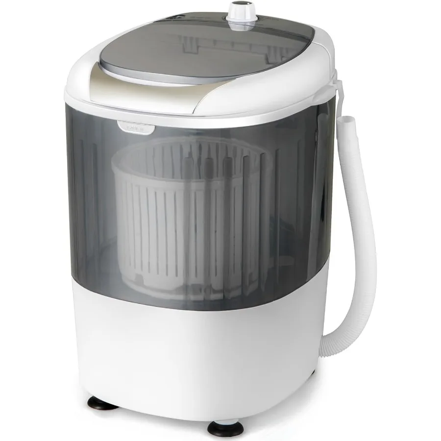

Mini Portable Washing Machine 5.5 lbs Washing Capacity Compact Laundry Washer with Durable Design Single Tub Rotary Controller
