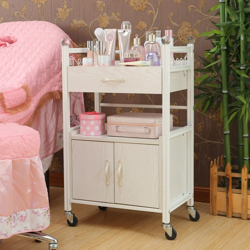 Beauty Tool Cart Bedroom Nordic Salon Trolley Multifunction Hairdressing Salon Trolley Carrello Attrezzi Beauty Furniture