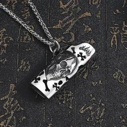 BIC Titanium Steel Personalized Men's Retro Hollow Pattern Stainless Steel Lighter Case Set Necklace Pendant (Excluding Lighter)