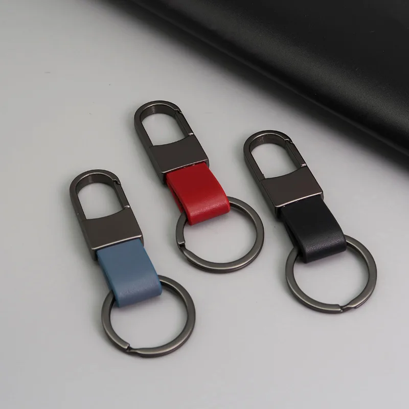 Multifunktionaler Schlüsselanhänger aus Legierung und Leder, Langlebiger Gürtelanhänger mit Karabiner, Diebstahlsicherer Autoschlüsselring – Detail 2