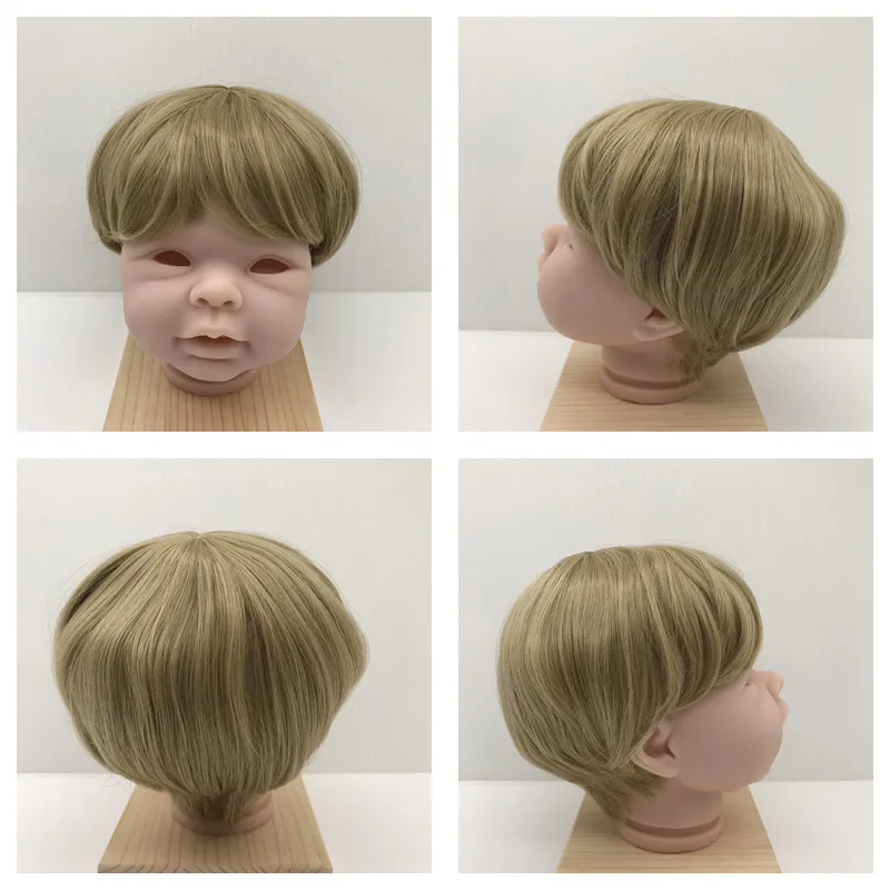 NPK Gold Curl Hair Wig For 50-58cm Reborn Dolls Hot Sell DIY Doll Accessories Fits 20-23 inch Silicone Reborn Baby Doll