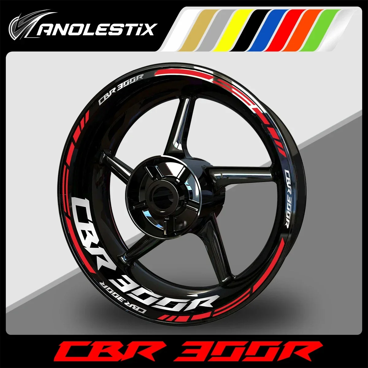 

AnoleStix Reflective Motorcycle Wheel Sticker Hub Decal Rim Stripe Tape For Honda CBR 300R 2024 2023 2022 2021 2020 2019 2018