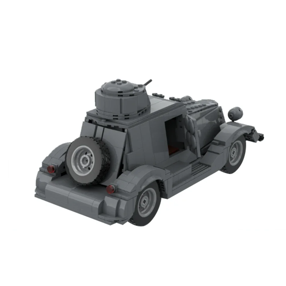 MOC Army Armored Vehicles BA-20 Light Armored Vehicle Building Blocks transport Model Creativity Bricks Assembly Toys kid Gift