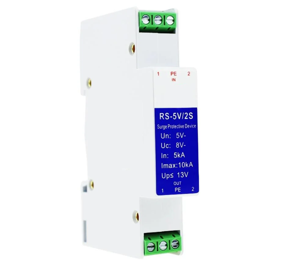 RS485 Communication Signal Surge Protector Data CAN Control Signal Lightning Arrester RS-5V/2S