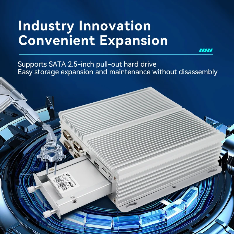 GW100 Industrial Embedded Mini PC I7-10170U Win 11 9-36V Wide Voltage Fanless Dustproof AI Edge Computer Stock MeetNeng