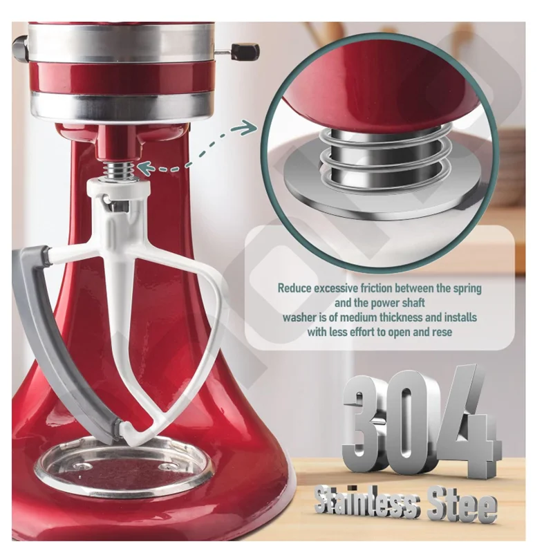 Durable 2/4 Set Stainless Steel Spring & Washer for KitchenAid Stand 3.5-8 Qt Mixers Accessories