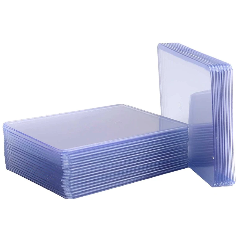 60 Pieces Toploader Card Sleeves Trading Card Holder Topload Card Holder Protective Sleeves Holder For Baseball Card