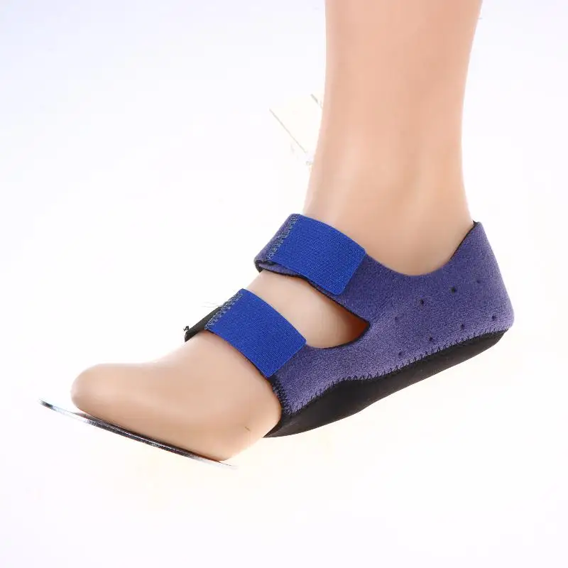 1Pair Adjustable Drop Foot Brace With Dual Fix Straps Breathable Fabric For Foot Injury Recovery Support