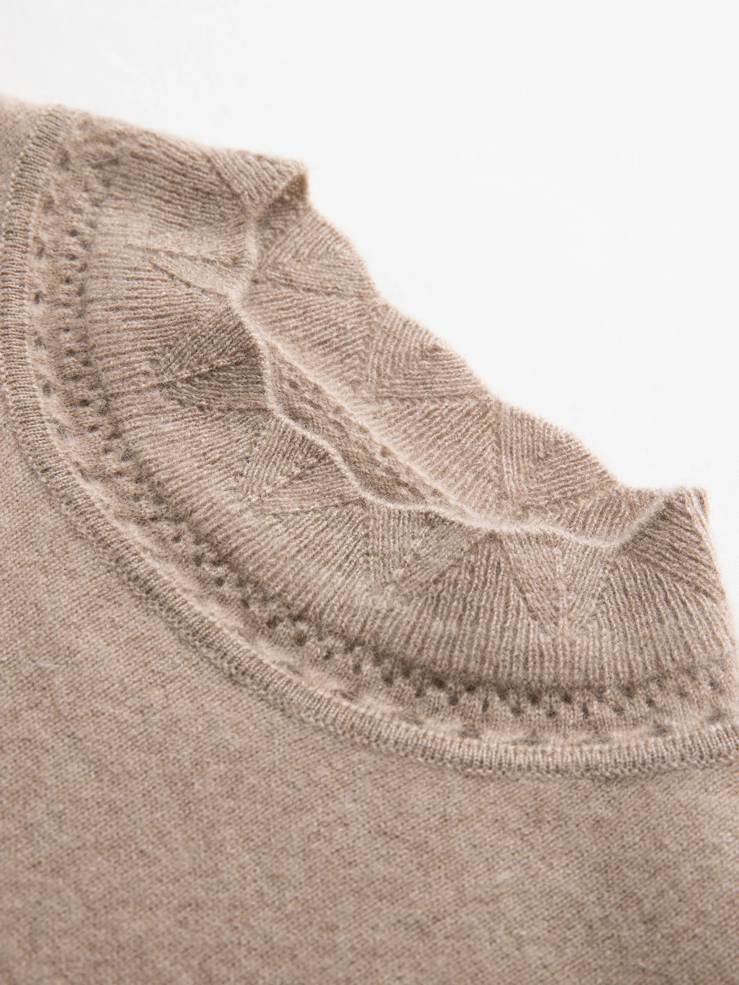 

Sold Out Sold Out Cashmere Sweater Hollowed leaf shaped Mock Neck Pullover Autumn Winter Soft Warm Cashmere Knitwear Basic Tops