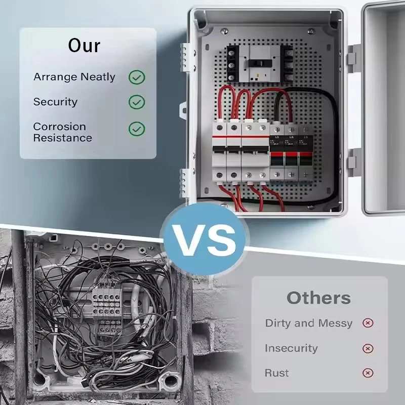 IP66 Waterproof Plastic Wire Junction Box ABS Outdoor Electronic Instrument Gray/Transparent Cover Distribution Box Enclosure