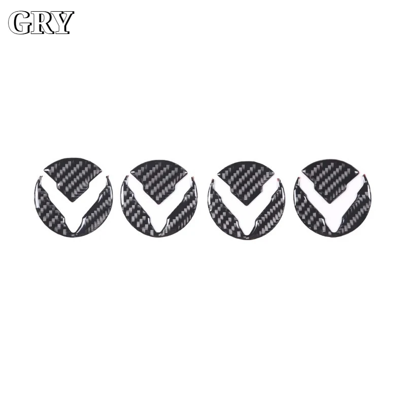 Car Wheel Emblem Wheel Hub Logo Cover Trim For Chevrolet Corvette C8 Z51 Z06 2020-26 Soft Carbon Fiber Exterior Car Accessories