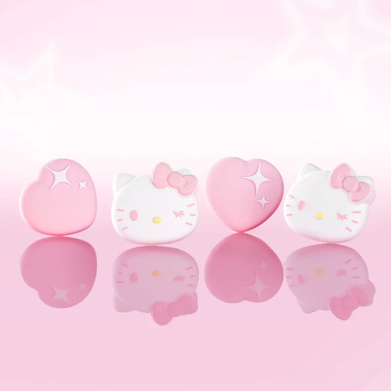 Kawaii Cartoon Pink Kt Thumbstick Grip Caps for Nintendo Switch 2 /OLED/Lite Silicone Replacement Cap Controller Accessories