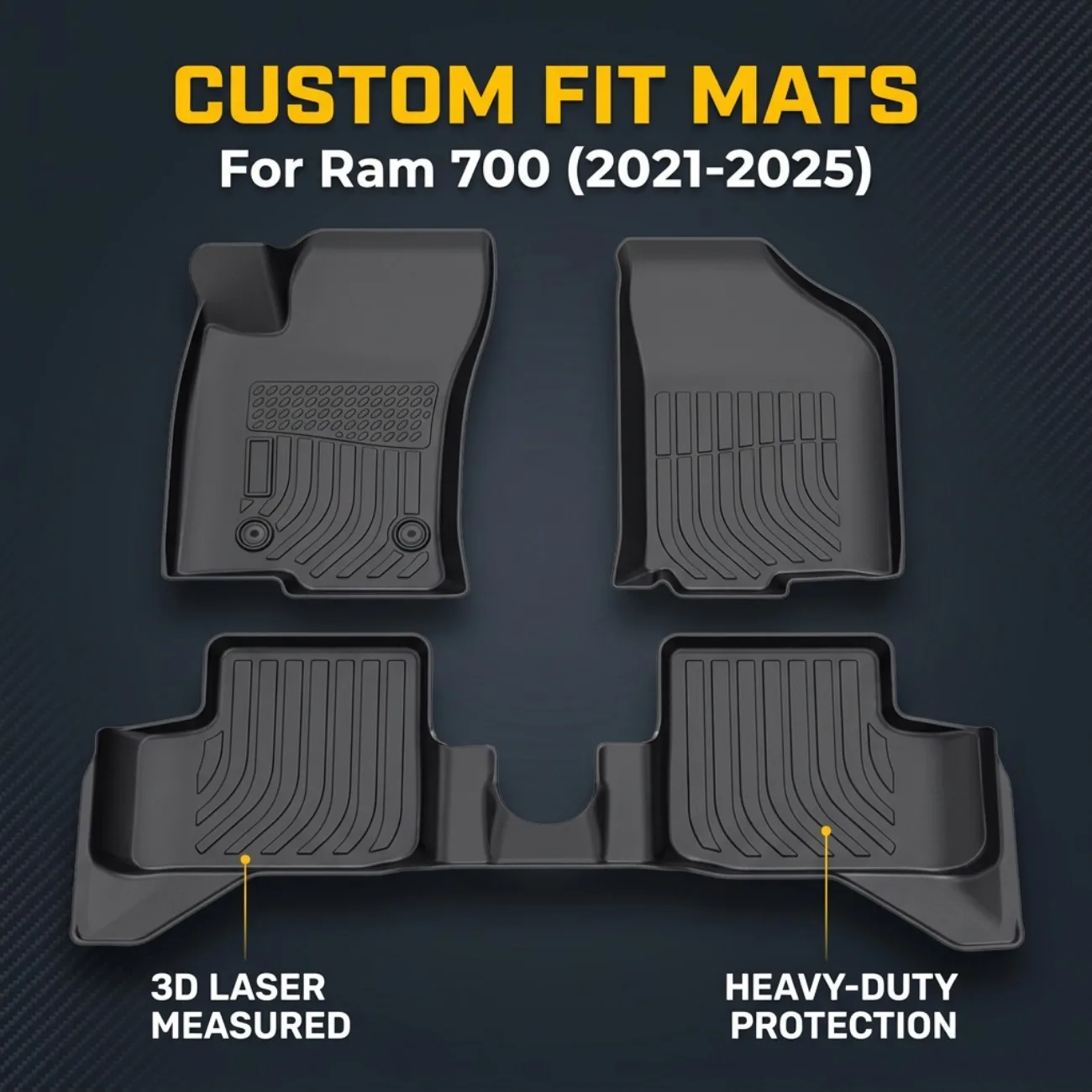 

Floor Mats For Dodge Ram 700 2021 2022 2023 2024 2025 Protective Pad All-Weather Mats Anti-Slip Waterproof Interior Accessories