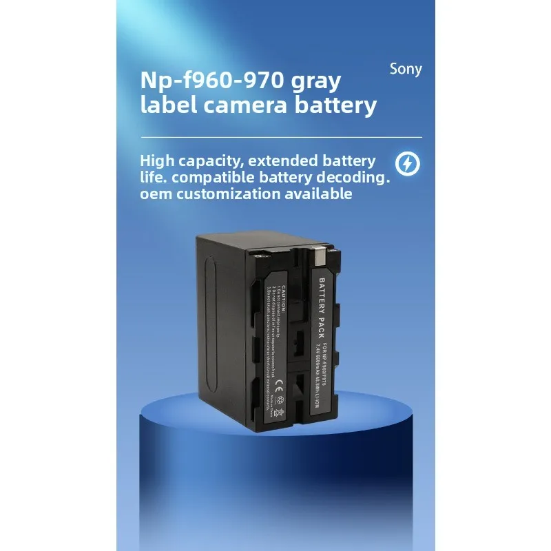 Batería NP-F960-970 7,4 V 6600 mAh baterías y cargadores recargables para batería de cámara externa Sony Fill Light