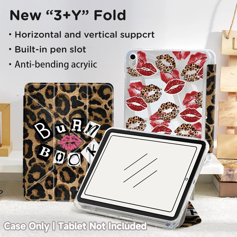 

iPad Y-Fold Tri-Fold Case，For iPad 10/11/Air5/Mini/10.2/Pro 11"，auto sleep/wake，with pencilslot，Magnetic lightweight cover