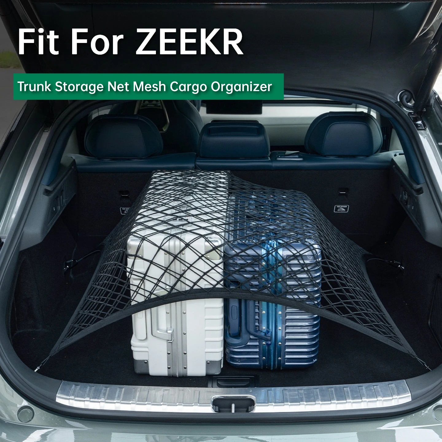 Fit For Zeekr 001 7X 007GT 9X Trunk Storage Net Mesh Cargo Organizer Fixed Non Slip Luggage Retainer