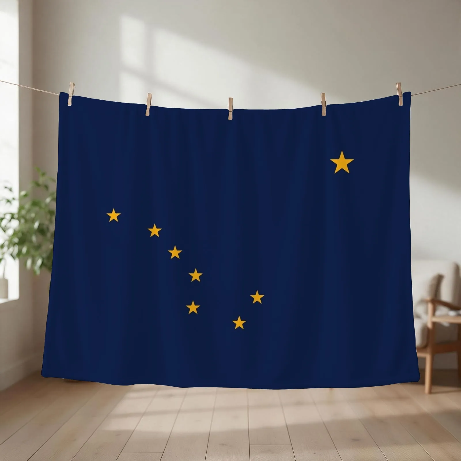 The Alaskan (Official State Flag of Alaska) Throw Blanket anime Furrys Summer Beddings heavy to sleep Blankets