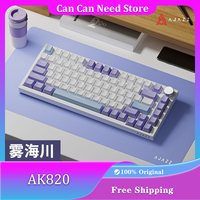 Ajazz AK820 Mechanical Keyboard 81Keys Wired Single-mode Hot Swap Gasket Structure Customized Gaming Office Keyboard Gamer Gift