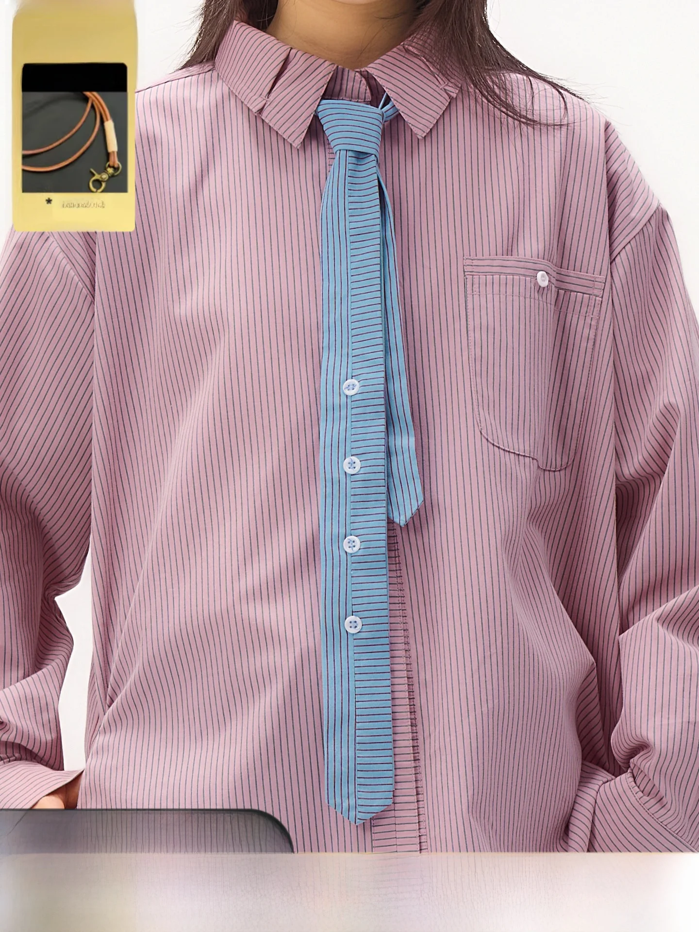 cravate-patchwork-a-rayures-bleues-pour-hommes-et-femmes-decontractee-a-motif-fleche-avec-bouton-accessoire-pour-bandouliere