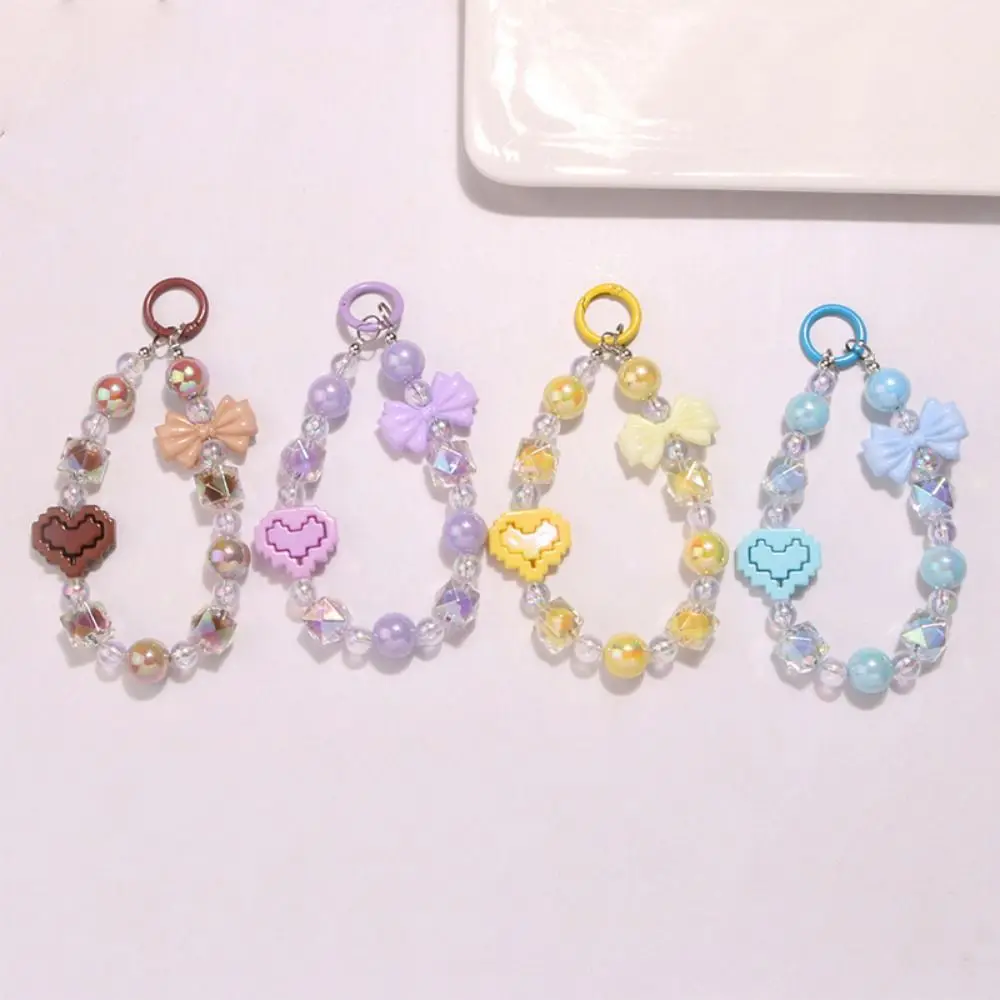 Anti Hilang Busur Ponsel Tali Lanyard Gelang Gantungan Kunci Tas Rantai Gaya Korea Akrilik Ikatan Simpul Ponsel Liontin