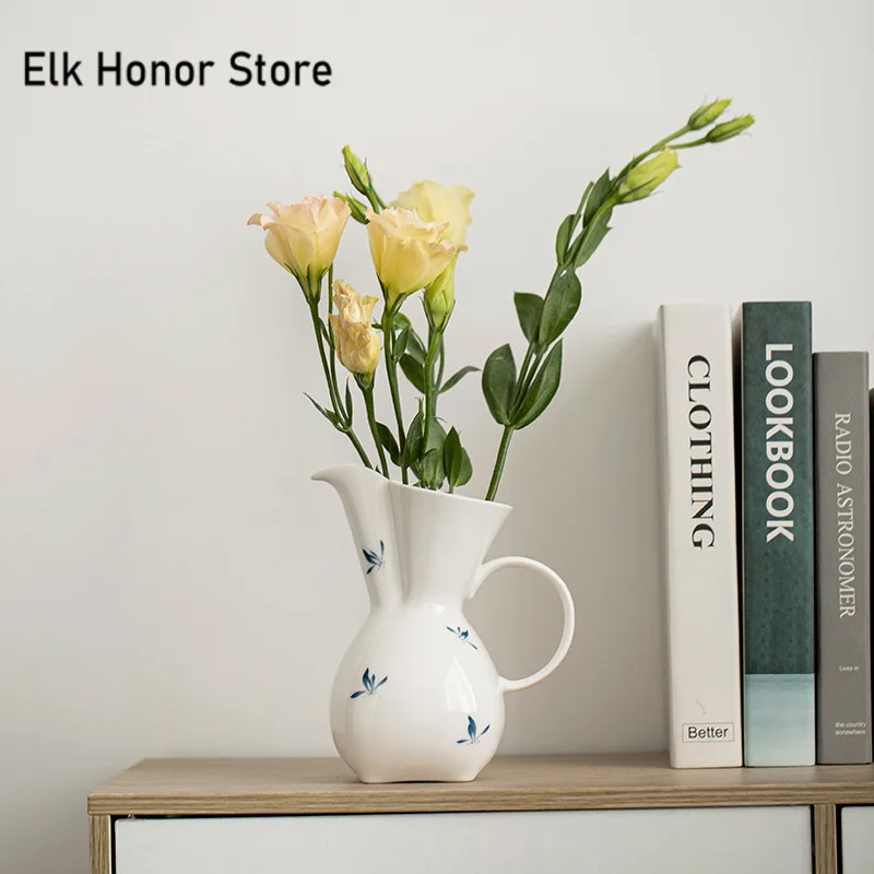

Pure Hand Butterfly Butterfly Orchid Ceramic Flower Pot Creative Cold Water Pot Flower Basket Flower Arrangement Ornaments Craft