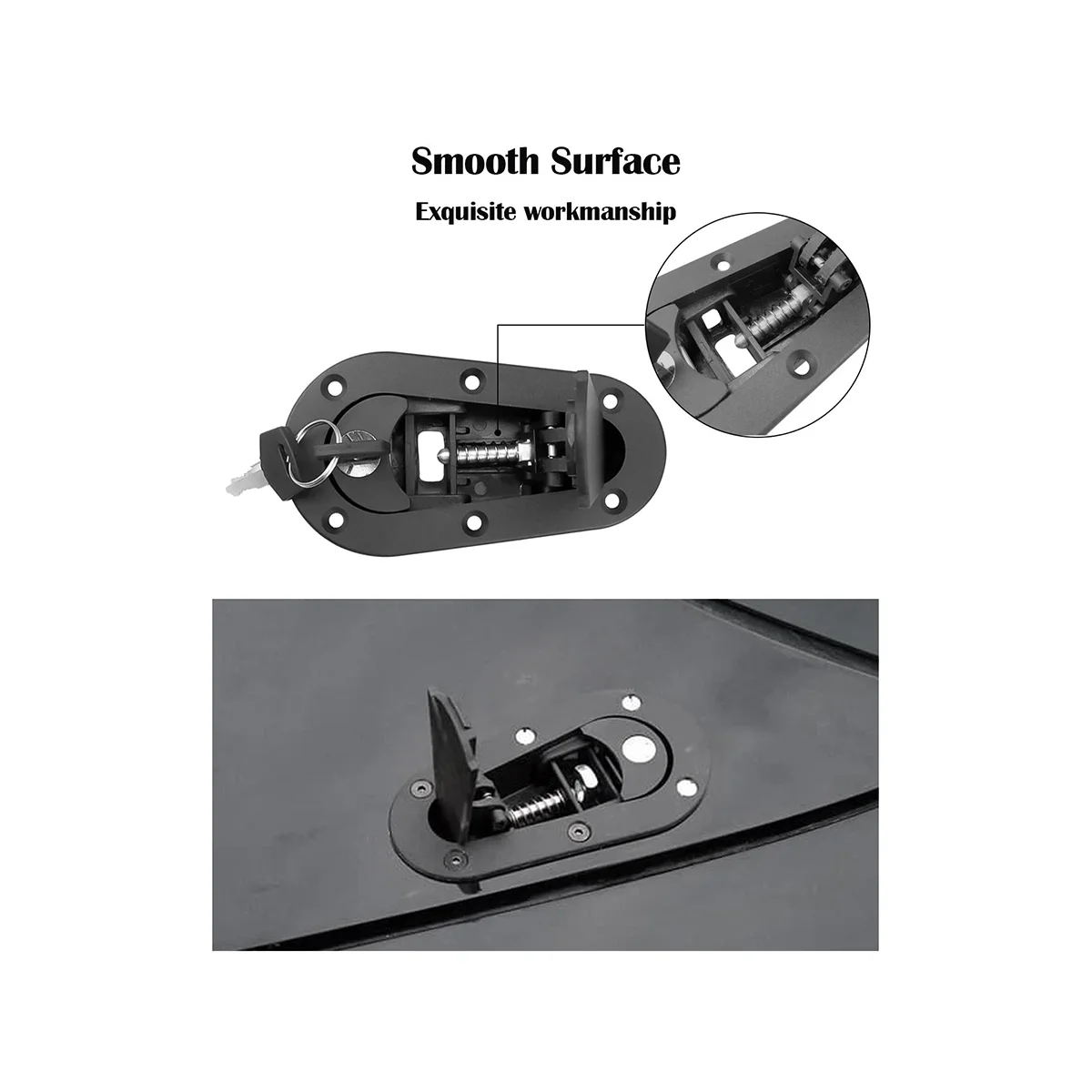 

Universal Hood Locks Hood Locks Hood Pins Hood Lock Kit Car Accessories,Without Lock Black