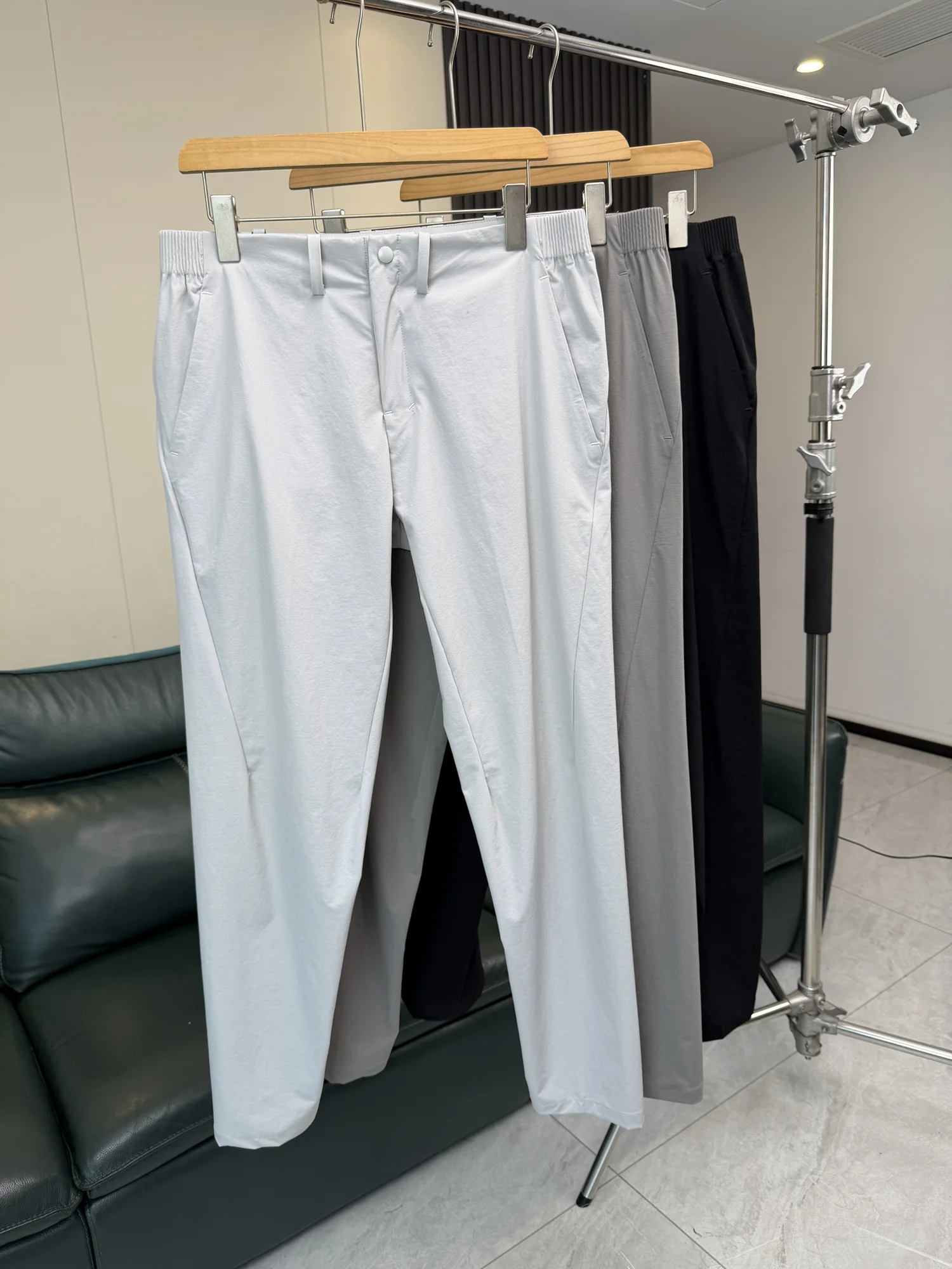 Comfortable Casual Pants Men's Spring Summer Elastic Waist Outdoor Commuting Versatile Sports Leisure Trousers Drapey Style