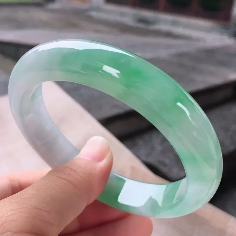 

Send Certificate Genuine Burmese Ice Green Jade Bangle Women Fine Jewelry Burma Jadeite Bracelets Real Jades Bangles Ladies Gift