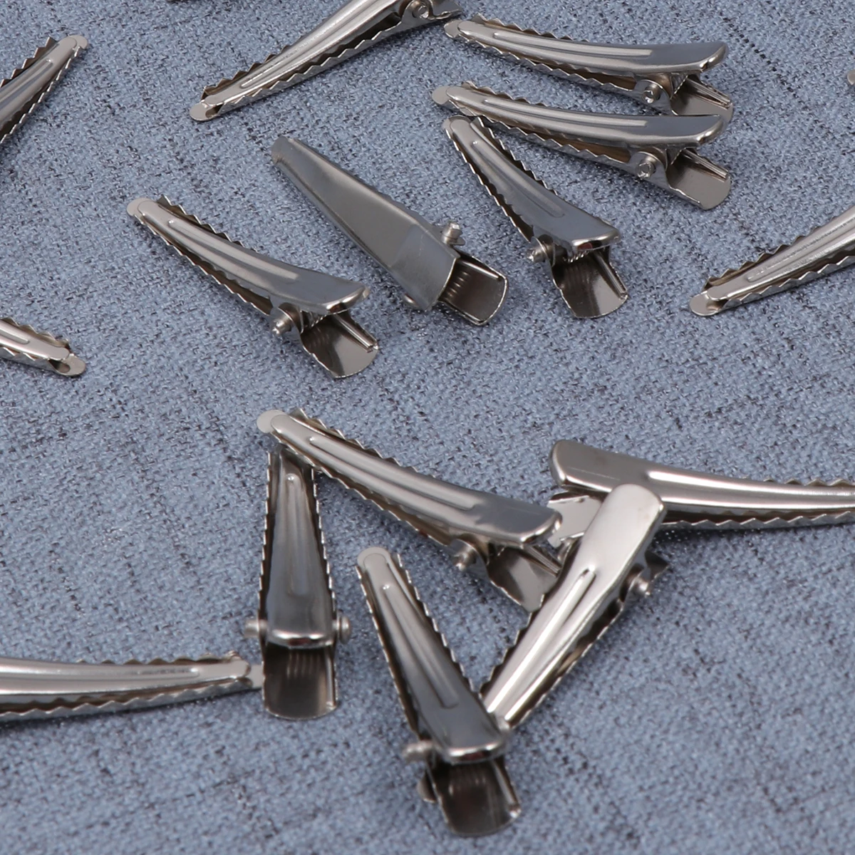 

80 pcs Hair Clips Duck Mouth Prongs 35mm 40mm 45mm 60mm Silver Metal Curling Accessories Hair Bows Office ganization