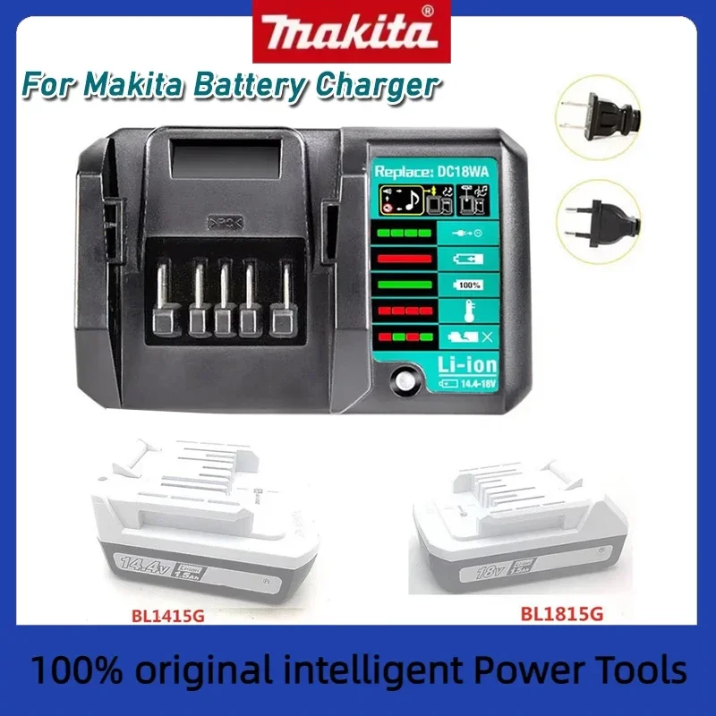 

DC18WA BL1413G литий-ионное зарядное устройство BL1815G для Makita 14,4 В-18 В серии G зарядное устройство перезаряжаемый электроинструмент 100 В-240 В